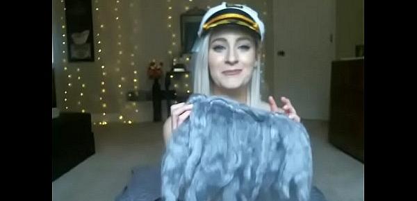  Sexy captain showing perfect ass and pussy hole on cam